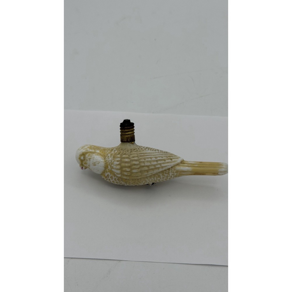 Vintage Figural Lightbulb Bird Glass Bulb Christmas Untested 3.75 in Long